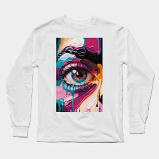 Colourful Eye closeup Long Sleeve T-Shirt